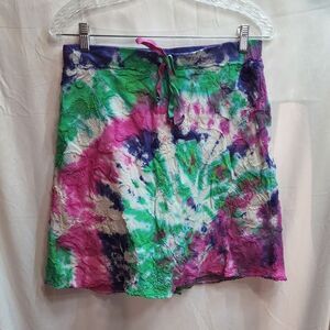 Max Studio Tie Dye Textured Cotton Skirt Size Small